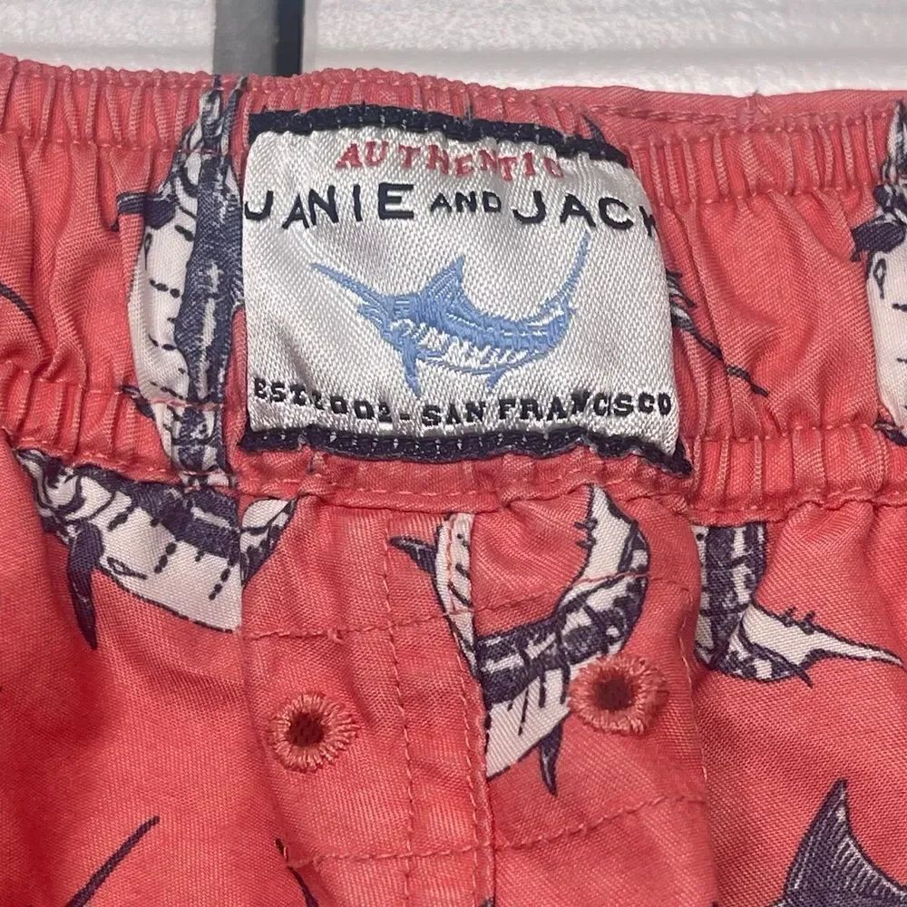 Janie & Jack Boys‎ 2T Swim Shorts Marlin Swordfish Print Beach Bungalow Nautical